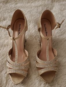 Beautiful diamond and gold formal  wedges!